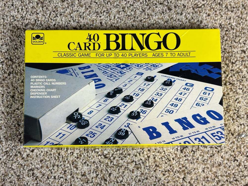 Vintage 1989 Golden 40 Card Bingo Classic Game 4709-5